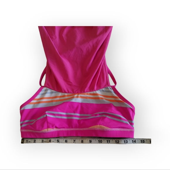 Lululemon Amped Up Tank Top Raspberry Glo Light Groovy Multi Stripe - Picture 10 of 10